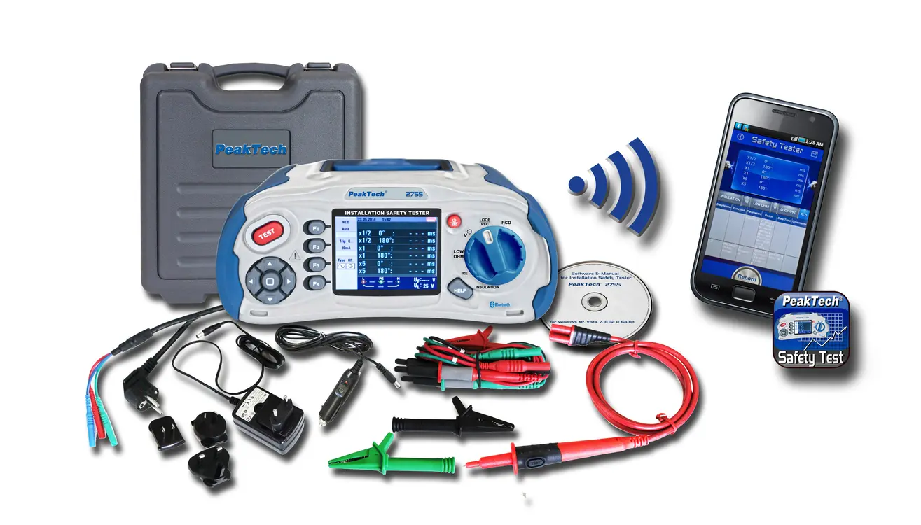 Tester bezpieczeństwa instalacji elektrycznej PeakTech 2755