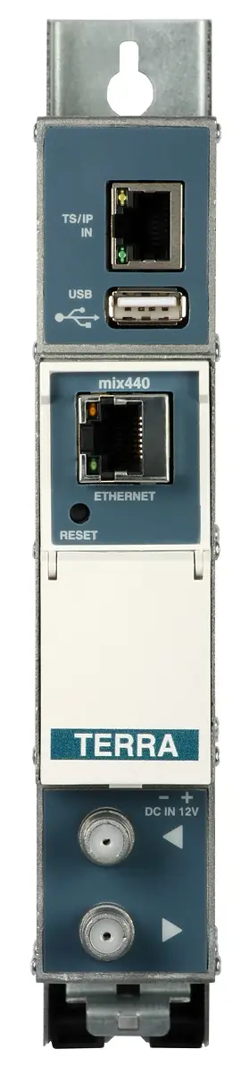 Transmodulator IP (100/1000 Mbit/s) - 4x DVB-T mix-440 z USB TERRA