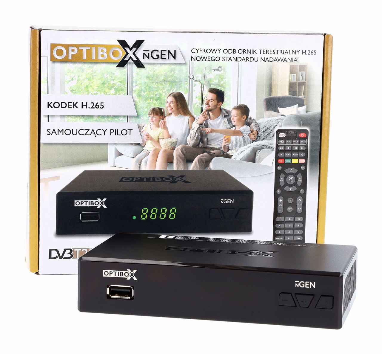 Tuner DVB-T2 Optibox nGEN H.265 dekoder do telewizji naziemnej