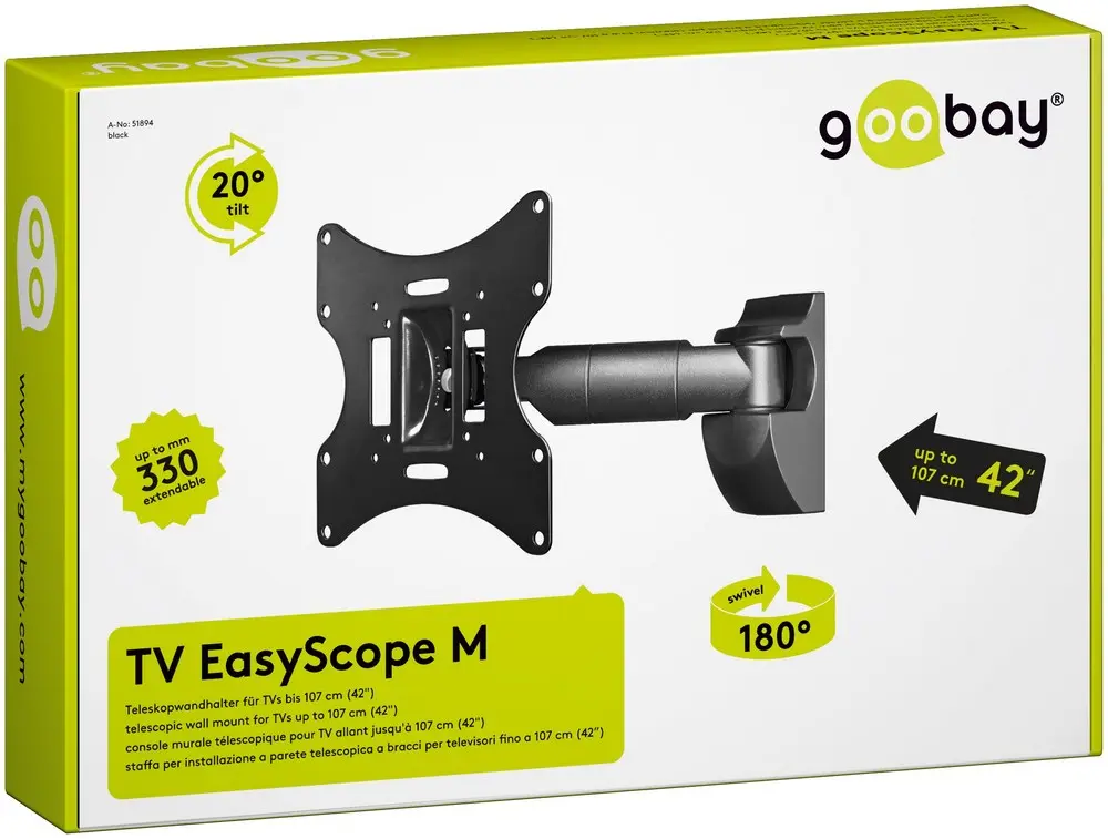 Uchwyt TV Goobay EasyScope M Goobay 17''-42''