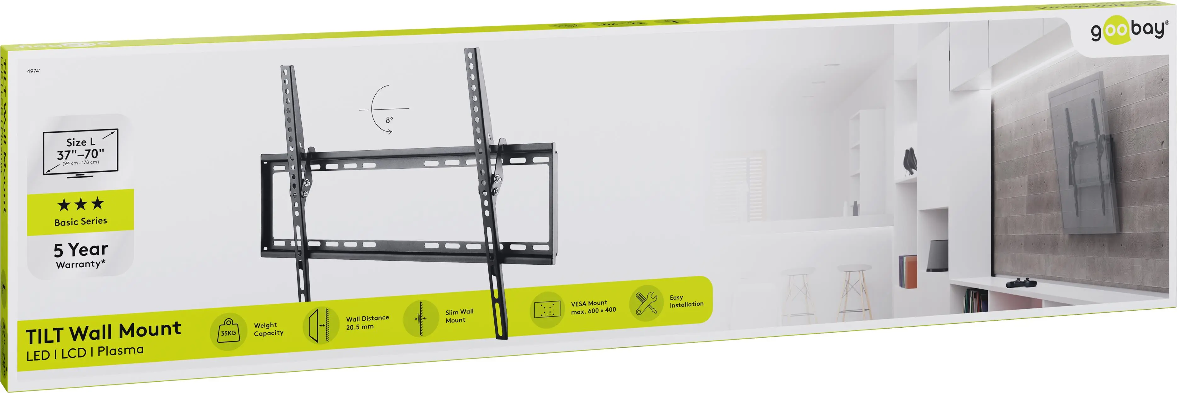 Uchwyt TV Goobay BASIC TILT L 37