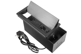 Ukryte Gniazdo Blatowe z Przepustem Kablowym ładowarka PD LAN HDMI Spacetronik SPS-B37B V2