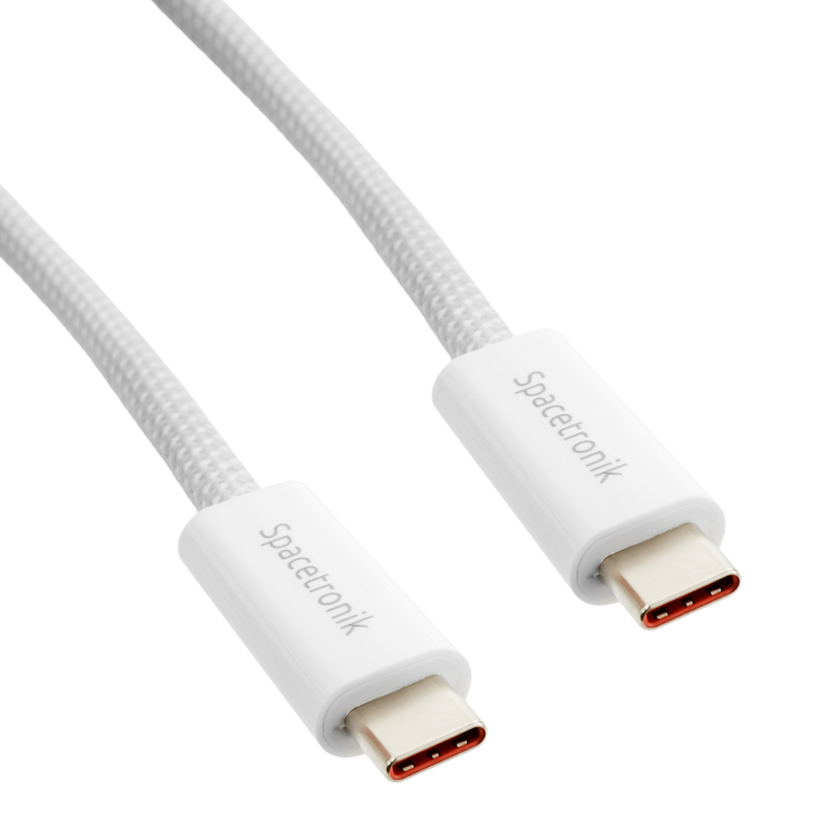Ultraszybki Kabel USB-C USB4 40Gbps 240W 8K 60Hz Spacetronik KU43-SPC012W 1,2m Biały