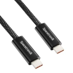 Ultraszybki Kabel USB-C USB4 40Gbps 240W 8K 60Hz Spacetronik KU43-SPC012B 1,2m Czarny