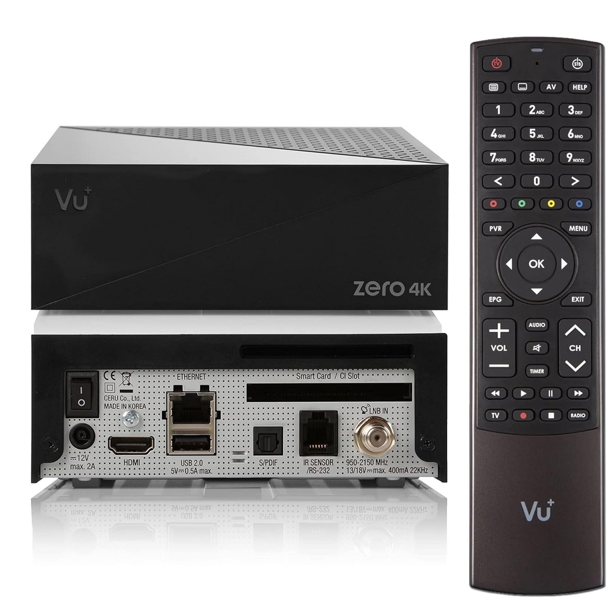 VU+ Zero 4K z głowicą DVB-S2X