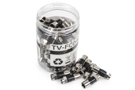 Wtyk typu F kompresyjny Spacetronik TV-FC04L 32 mm 50 szt.