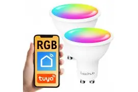 Żarówki WiFi RGB aplikacja GU10 4.5W Tuya Smart Life Laxihub 2szt.