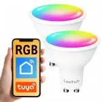 Żarówki WiFi RGB aplikacja GU10 4.5W Tuya Smart Life Laxihub 2szt.