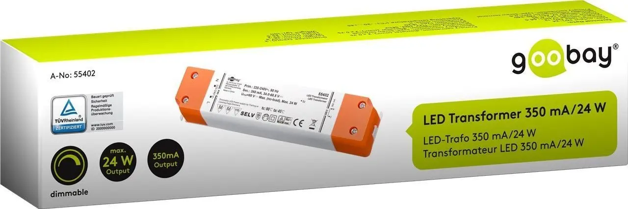 Zasilacz modułowy prądu stałego do lamp LED Goobay 34.0-68.5V/24W