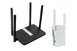 Zestaw Cudy router X6 Wi-Fi 6 AX1800 z repeaterem sieci RE1200