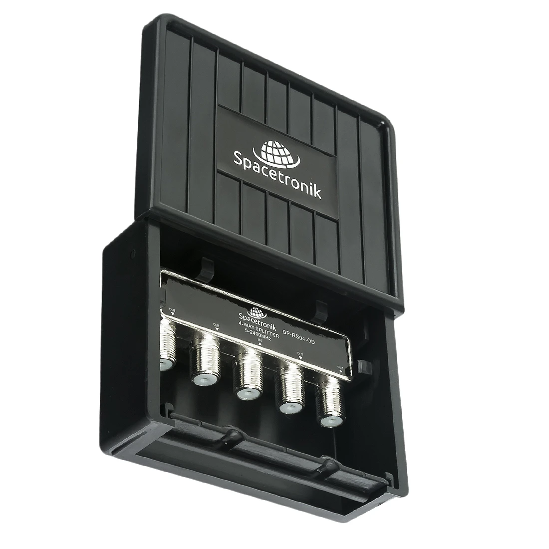 Zewnętrzny rozgałęźnik anteny TV 1/4 5-2400 MHz Spacetronik SPS-RS04-OD Outdoor