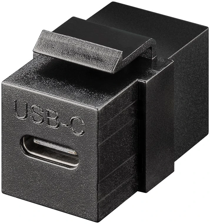 Złącze Keystone gniazdo USB-C 3.1obustronne czarne Spacetronik