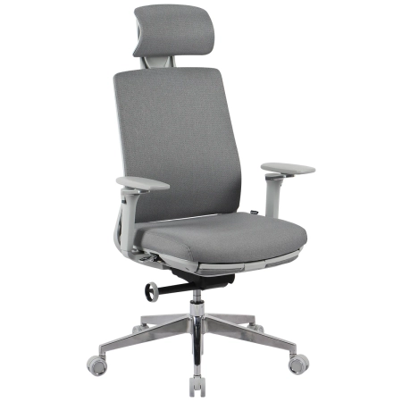 Fotel ergonomiczny biurowy 5D z podnóżkiem Spacetronik Albert Szary OUTLET