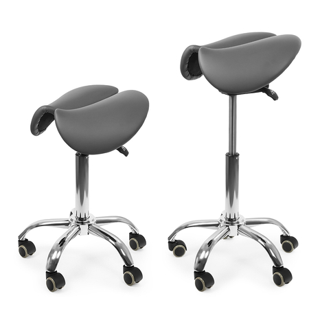 Ergonomisch verstellbarer Hocker SELLA grau