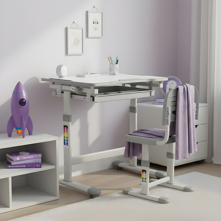 Biurko i Krzesło Dziecięce Spacetronik SPEX122WG - zdjęcie 2