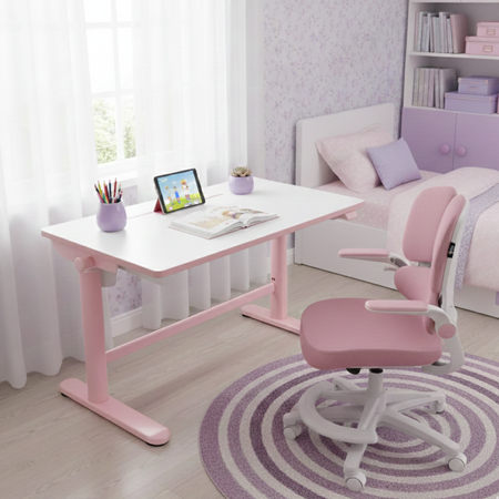 Zestaw biurko elektryczne z krzesłem dla dziewczynki – Spacetronik SPE-X112P - zdjęcie 2