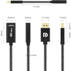 Adapter wtyk DisplayPort - gniazdo HDMI 4K Kabel w Oplocie SPD-H03