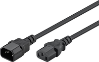 Kabel zasilający (komputerowy) IEC C13 - C14 Goobay czarny 2m