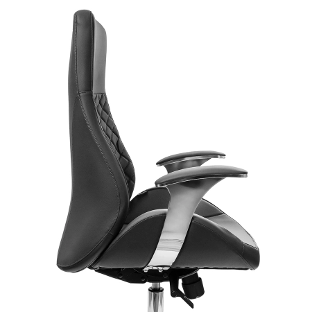 Fotel ergonomiczny biurowy z podłokietnikiem Spacetronik ALMA czarny OUTLET - zdjęcie 2