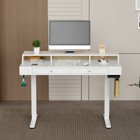 Mobile Singlel-Motor Sit-Stand Desk with Divider - zdjęcie 2