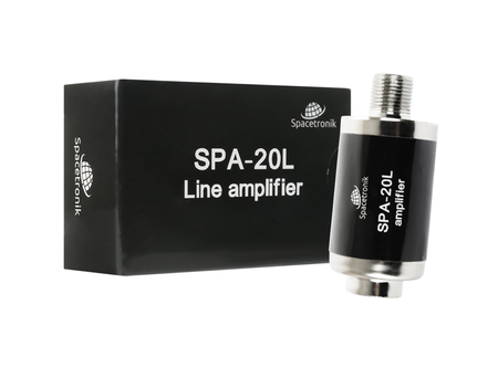 Wzmacniacz antenowy liniowy DVB-T2 TV naziemnej 20dB 5-12V  Spacetronik SPA-20L