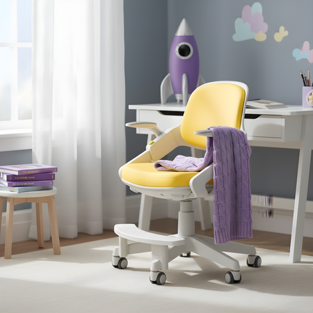 Fotel obrotowy dziecięcy Spacetronik XD SPC-XD10Y Żółte - zdjęcie 2