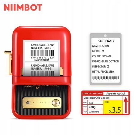 Niimbot B21 Etikettendrucker rot - zdjęcie 2