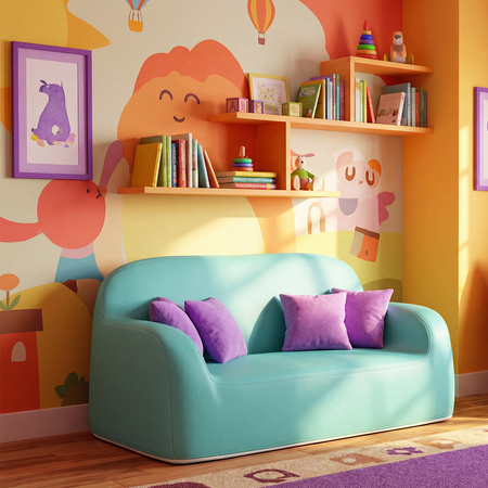 Sofa dziecięca Spacetronik XD SPC-XD24A Niebieska - zdjęcie 2