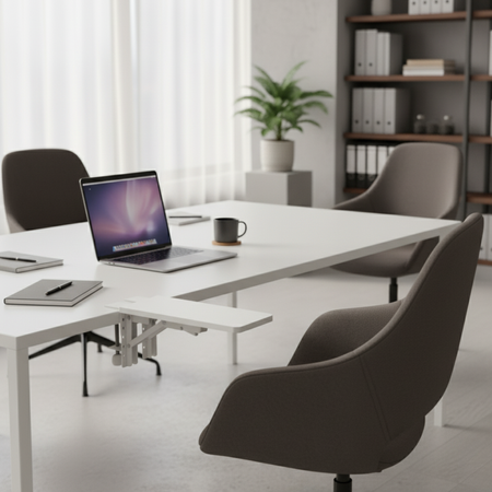 Podłokietnik do Biurka SPB131W - Stabilne Wsparcie Ramienia i Dodatkowa Przestrzeń