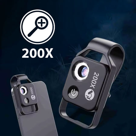 Digitales Mikroskop-Objektiv für Handy 200x LED