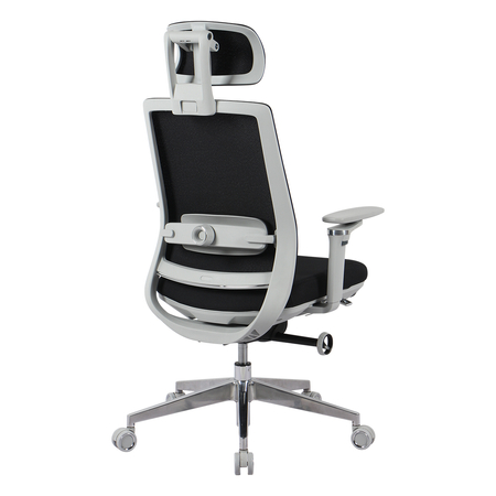Fotel ergonomiczny biurowy 5D z podnóżkiem Spacetronik Albert Czarny
