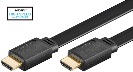 Kabel HDMI Goobay High Speed Płaski - 1,5m