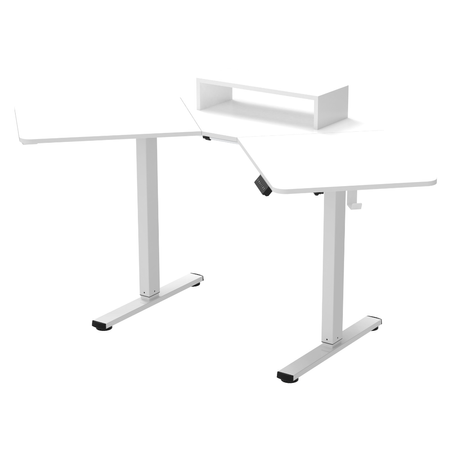 Biurko narożne regulowane SPEL112WW  Spacetronik 120x60 cm białe