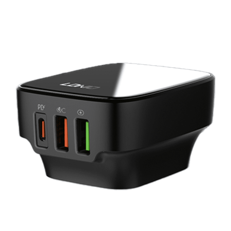 Ladegerät 32W 3 Port USB PD QC Ldnio Q334 schwarz