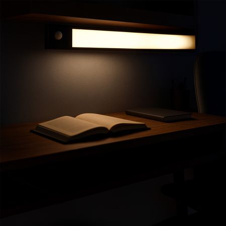 Bezprzewodowa lampa LED Czujnik ruchu 60cm Czarna - zdjęcie 2