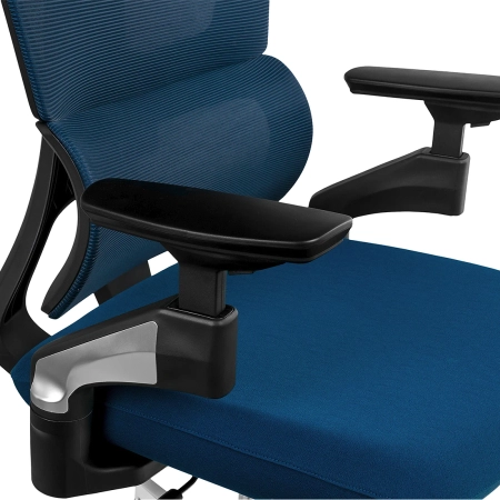 Krzesło biurowe ergonomiczne Spacetronik BARD niebieskie OUTLET