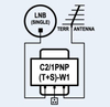 Sumator zewnętrzny sygnału SAT+DVB-T2 Spacetronik 2/1 C0201
