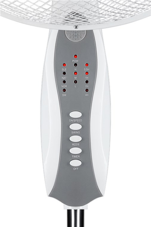 Wentylator stojący 16" Goobay 45W BIAŁY z pilotem i wyłącznikiem czasowym OUTLET