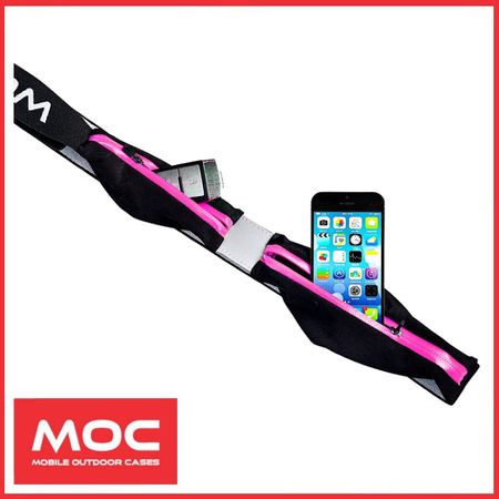 Expandierbare Hüfttasche rosa Sportbeutel Tel.