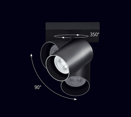 Czarny Reflektor z 3 żarówkami na Wi-Fi YEELIGHT Spotlight SMART YLDDL-0085-B