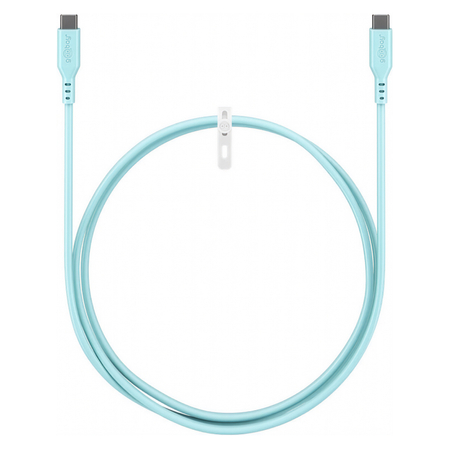 Kabel USB-C 2.0 Goobay silikonowy turkusowy 1.5m