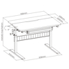 XD verstellbarer Kinderschreibtisch SPE-X102WL 90x60 cm