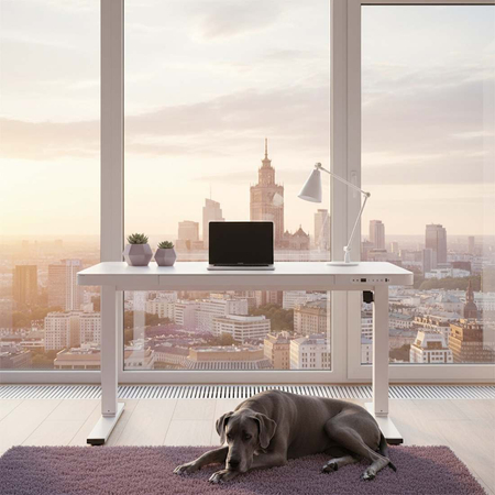 Biurko Elektryczne Spacetronik Astrid SPEB128 z Szufladą i USB Outlet A-