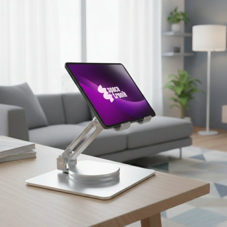 Obrotowa Podstawka na Tablet/Telefon SPP121S 360° Aluminium - zdjęcie 2