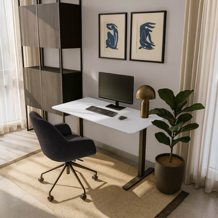 Blat MDF malowany proszkowo 120x60x2.5 Porcelain
