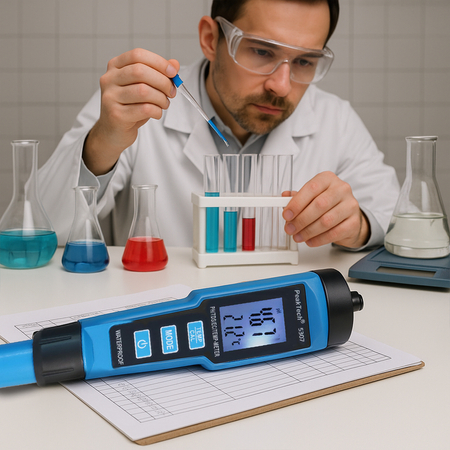 PH / EC / TDS / TEMP-Reaktionsmessgerät PeakTech 5307