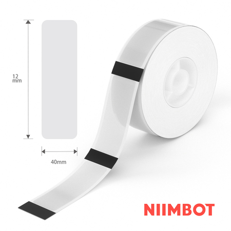 Etykiety seria D Niimbot 12x40mm 155szt przezroczyste - zdjęcie 2