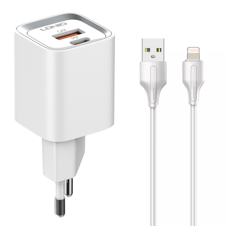 USB 20W PD QC3.0 Ladegerät USB-A Lightning Kabel