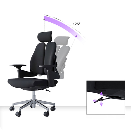 Ergonomiczny fotel do biura - REGULACJA 3D - Spacetronik SPC-BARRY-00