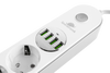 Listwa zasilająca Spacetronik SR-203 4x AC z ładowarką 4x USB 3.4A Auto-id